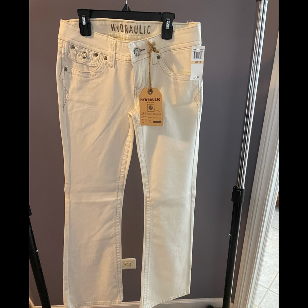 Hydraulic white jeans size 7/8 NWT